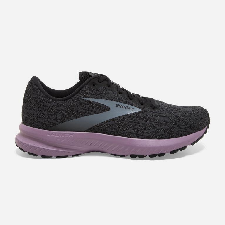 Brooks Launch 7 Womens Road Running Shoes - Black/Ebony/Valerian - Philippines (605723ECO)